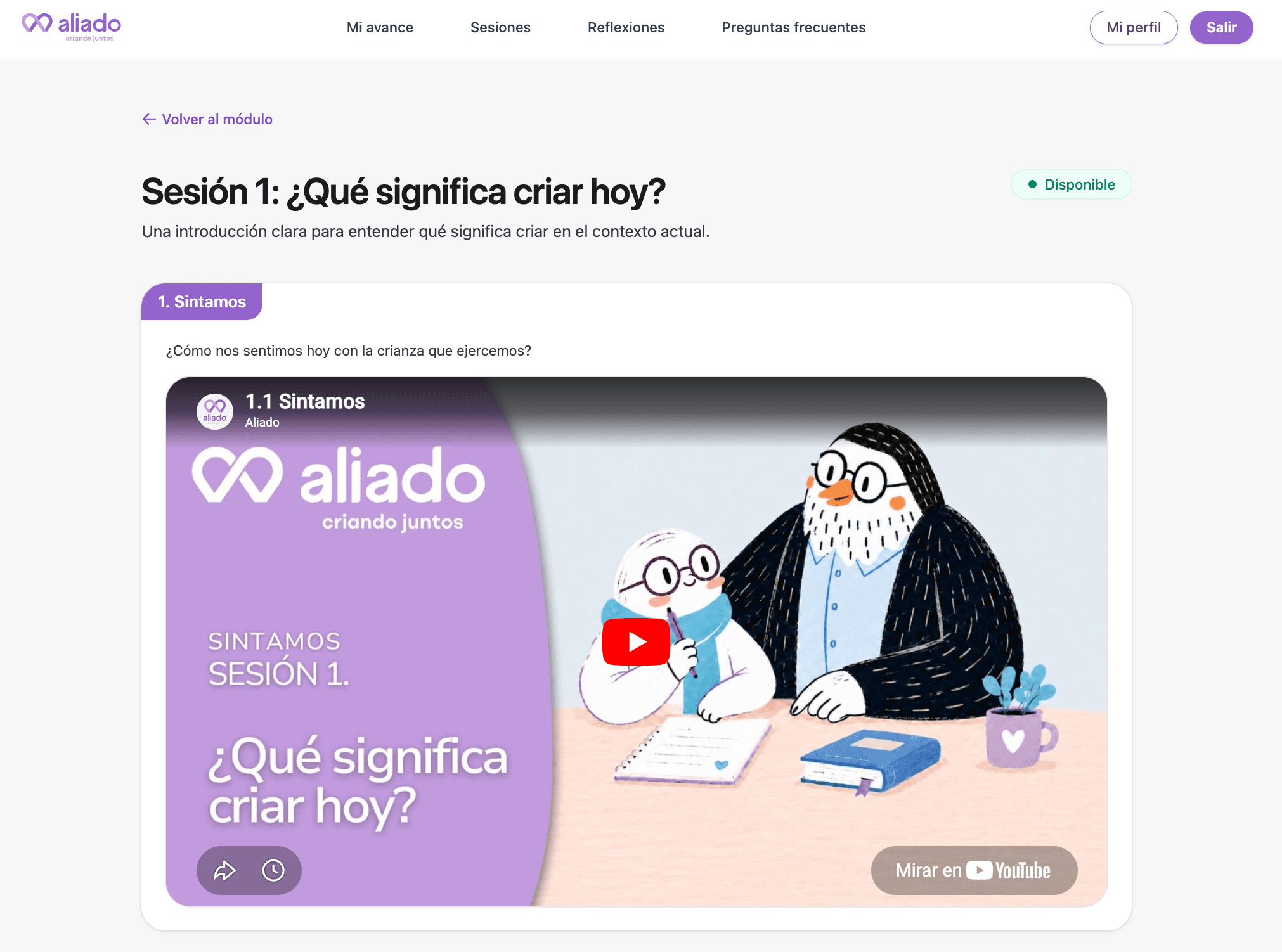 Familia aprendiendo en sesiones online sobre crianza positiva.